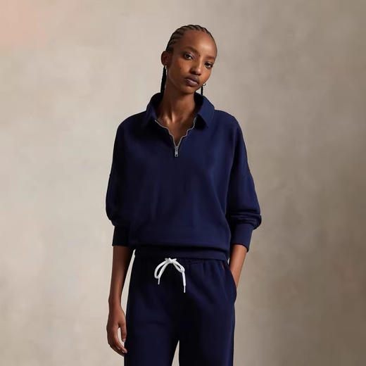 26年早春新款!女款POLO针织时尚百搭小马经典拉链套头复古长袖！ 商品图3