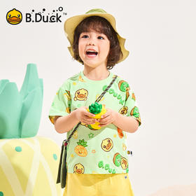 bduck小黄鸭童装男童短袖T恤儿童速干衣宝宝夏装女童冰感卡通上衣90-140 BF2701076