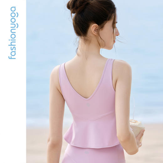 FC16207气质蕾丝花朵飘带背心 商品图8