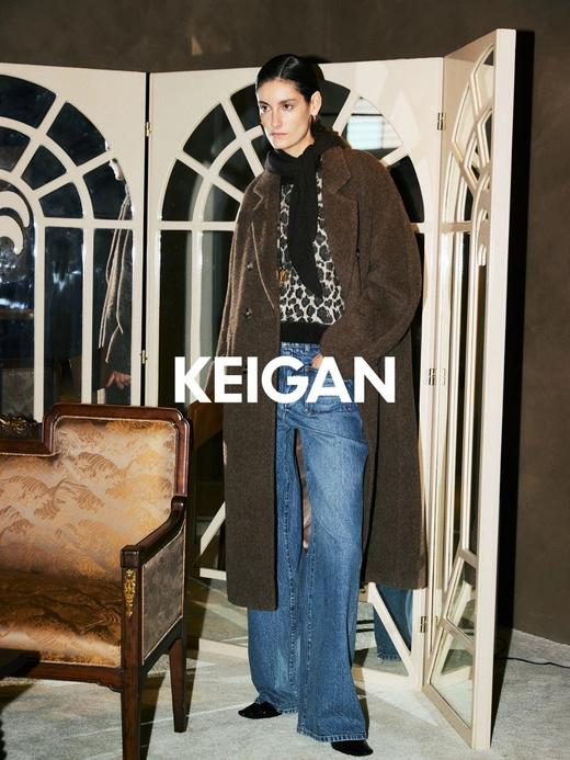 keiga*n开*间前口袋直筒牛仔裤 商品图3