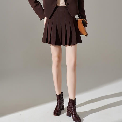 剩S/M/L/XL 芳外冬季新款气质百搭纯色A字半身裙简约高腰显瘦短裙女1135 商品图4