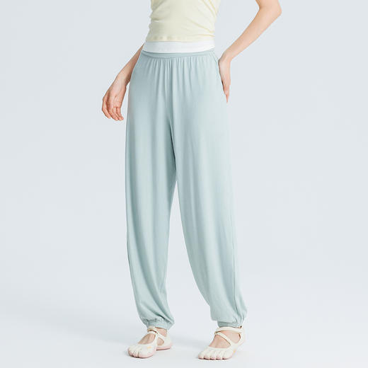 跃牌【周游世界】翻腰纽扣瑜伽裤休闲宽松束脚裤高腰显瘦阔腿裤PT2438 商品图0