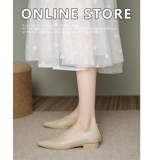 【偏小拍大1码！爆款归来！高跟单鞋 知性优雅】浅幼 平底鞋高跟鞋2款 时尚减龄 方头款高跟可增高4厘米！ 5色可选 商品图3