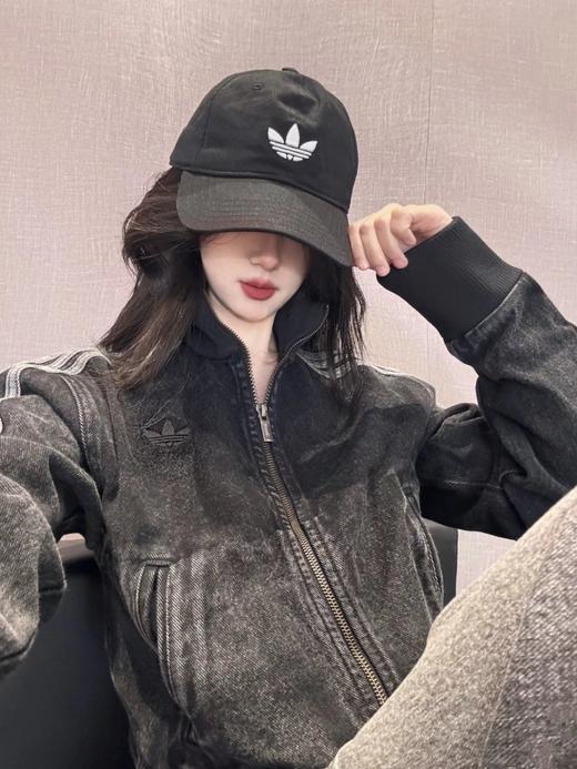 F031055复古立领拉链设计三道杠水洗牛仔夹克外套 商品图5