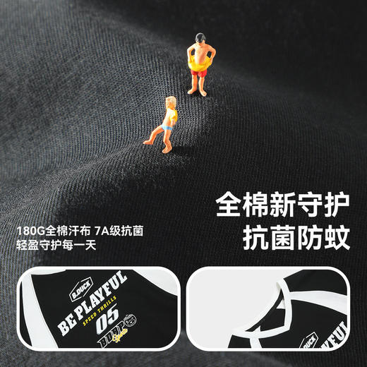 [驱蚊抗菌]bduck小黄鸭童装男童短袖T恤儿童纯棉透气上衣夏款半袖90-150 BF2701028 商品图2