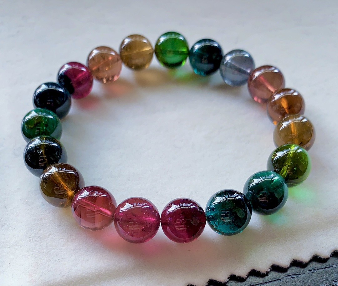 10.2mm老矿碧玺手串