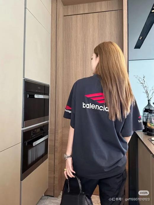 F031007字母刺绣前后左右LOGO手工磨烂面料超重工艺短袖T恤 商品图3