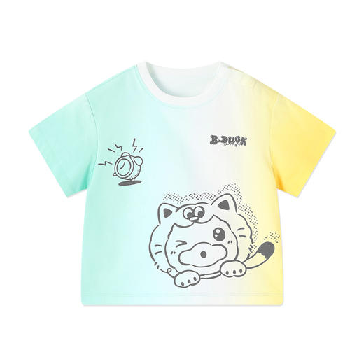[冰感速干]bduck小黄鸭童装男童短袖t恤宝宝夏装儿童渐变上衣90-150 BF2701007 商品图3