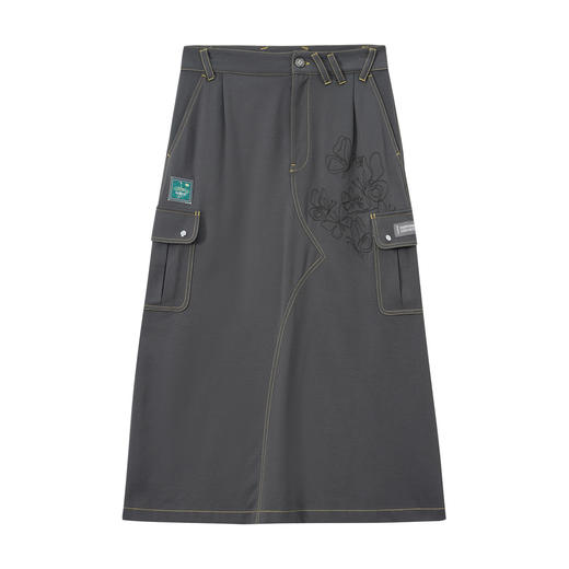 ONIARAI/鬼洗26春夏新黑标石器时代蝴蝶绣花针织工装长裙26A9401 商品图3