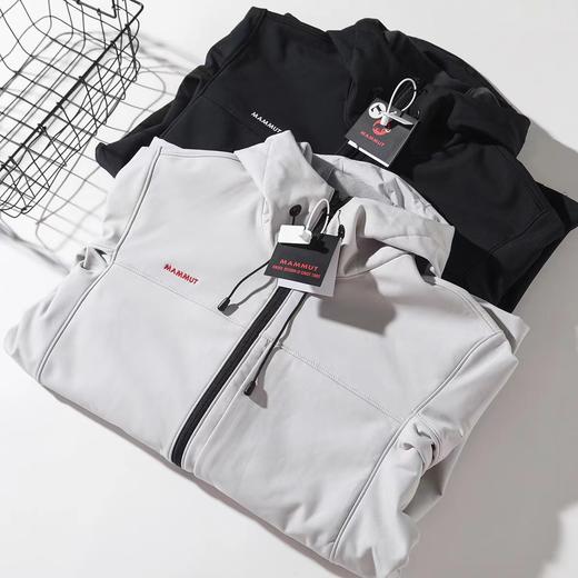 F031032男士防风防泼水抓绒保暖软壳刺绣红标标志夹克上衣 商品图1