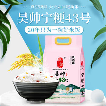 昊帅宁粳43号长粒香米2025年新米当季宁夏大米农家粳米真空10斤装一袋 商品图4