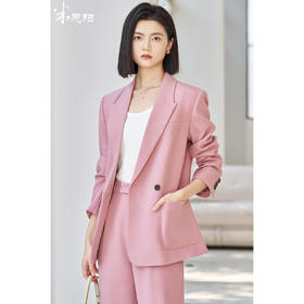 剩S/M/L/XL/XXL 米思阳2025春季新款轻奢高端羊毛混纺西装外套职场穿搭上衣女5733