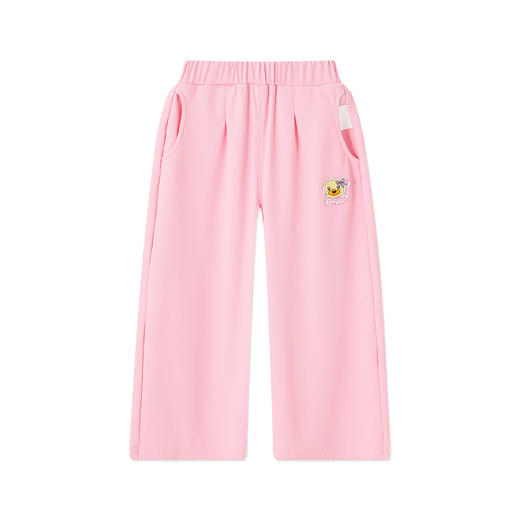 bduck小黄鸭童装女童裤子夏季薄款华夫格休闲裤儿童防蚊裤直筒裤90-150 FF2763050 商品图3