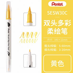 派通彩色双头柔绘笔SESW30C-T122