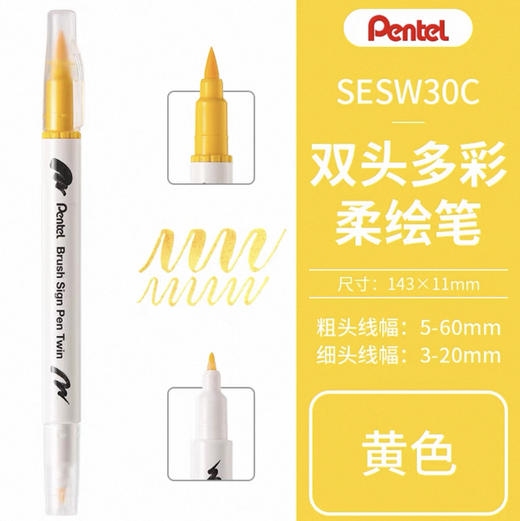 派通彩色双头柔绘笔SESW30C-T122 商品图0