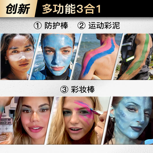 iLab艾莱博亮彩色小银棒(防护棒/运动泥/彩妆棒)冰爽/防水防汗 商品图3