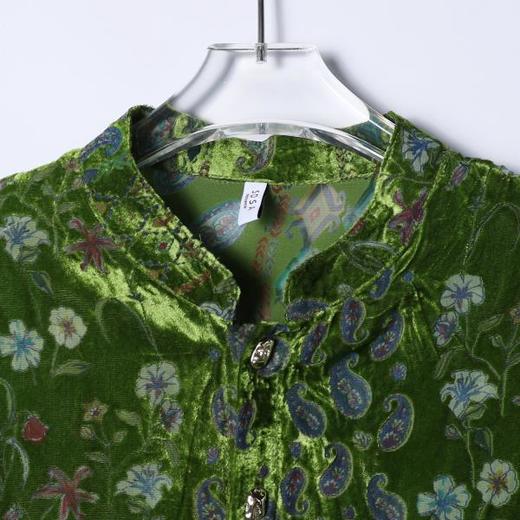 26CS61SDSA男装2026新款高贵轻奢痞帅风植绒花卉立领长袖衬衫百搭宽松 商品图2