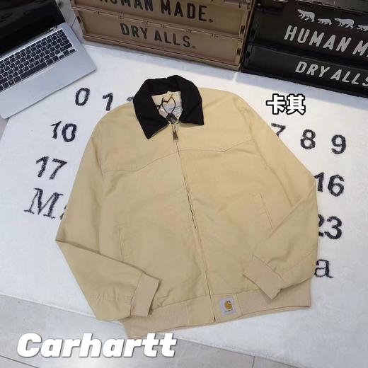 F031012宽松拉链下摆螺纹男女同款软化细腻帆布质感工装克外套 商品图9