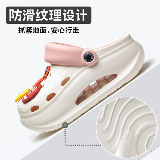 【两种穿法❗减震防滑】海绵宝宝厚底洞洞鞋女款新款防滑沙滩增高包头凉鞋拖鞋女夏季外穿。xa 商品图1