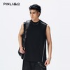 PINLI品立2026夏季新款男士圆领线条无袖宽松背心上衣GD262114028 商品缩略图2