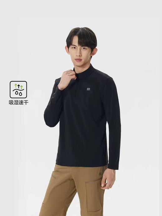 F031048吸湿速干T恤S-Functional男女半拉链长袖速干衣 商品图7