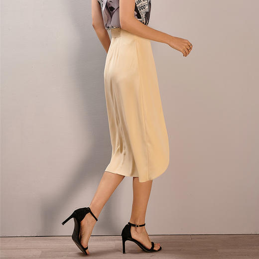 剩S/M/L/XL 芳外新款立体裁剪半身裙开叉A字半截裙女8T21AI0370 商品图4