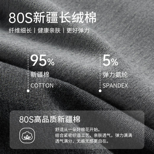 【59元4条】大牌品质80支新疆长绒棉男士内裤 纯棉蚕丝抑菌平角裤 商品图2