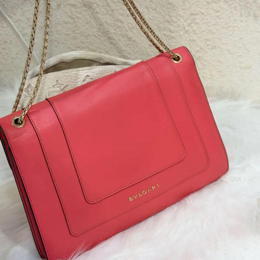 宝格丽 中号 玫红色 box牛皮 蛇头包 商品图1