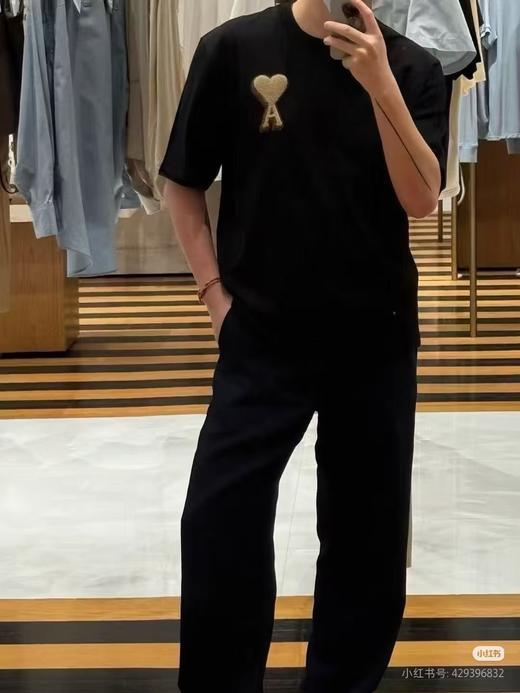 AM! 礼盒装两件新款春重磅棉毛巾绣爱心阔版圆领短袖T恤 Z-15859 商品图2