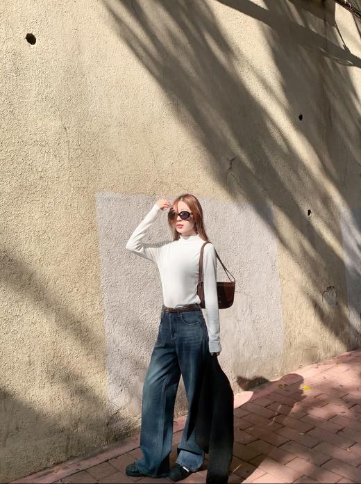 【110元任选2件】现货！韩系半高领修身打底T恤上衣 商品图7