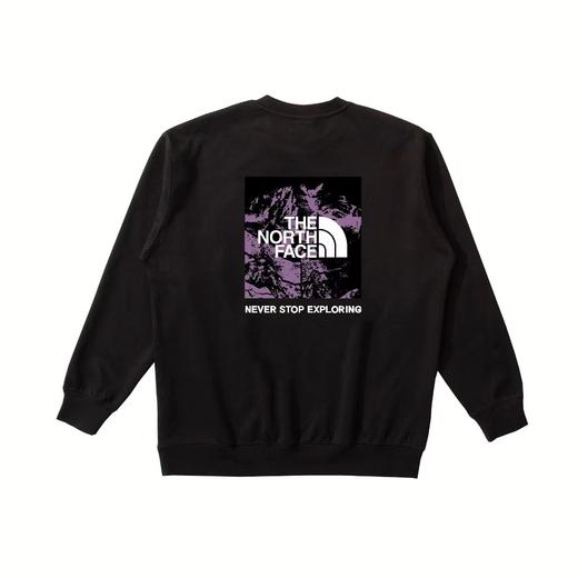 F031033两色抽象山峰图案印花卫衣户外休闲圆领上衣 商品图3