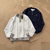 F031042新品小立领半门襟华夫格加绒长袖打底衫卫衣 商品缩略图5