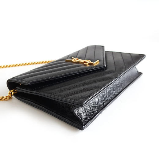 【95新】YSL圣罗兰393953黑金鱼子酱信封woc链条包单肩包女士060326AK09 商品图6