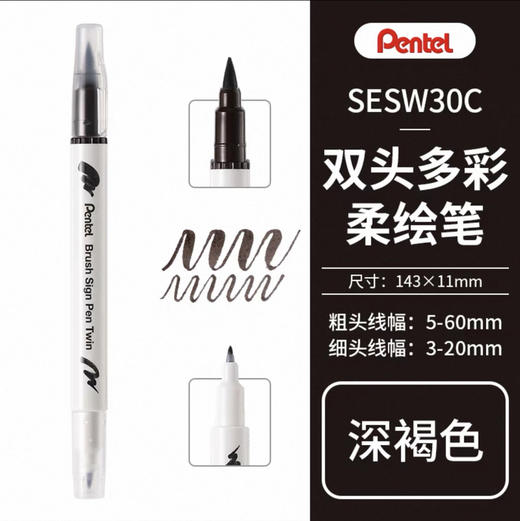 派通彩色双头柔绘笔SESW30C-T118 商品图0