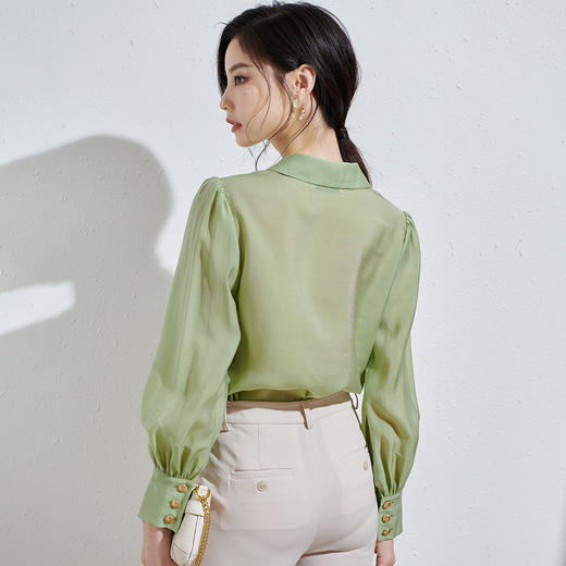 剩S 芳外新款法式简约衬衫时尚翻领小衫女8T22CC1290 商品图4
