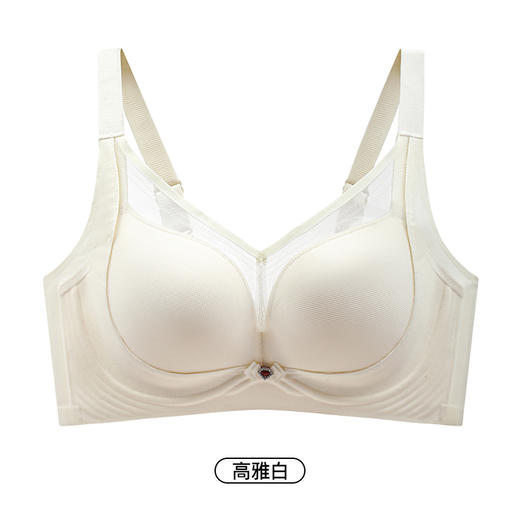 爱帝拼接蕾丝文胸轻薄大胸显小无钢圈内衣 商品图6