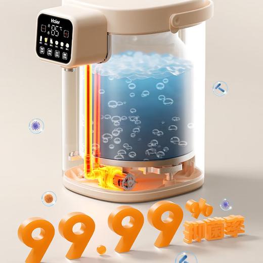 海尔（Haier）【小红花套系】 电热水瓶 家用智能316电热水壶烧水壶除氯6段温度控温冲奶器5LHSP-D25W 商品图1
