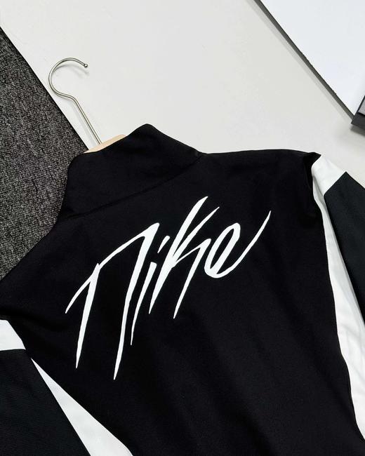 F031057复古运动立领拉链设计拼色logo印花长袖夹克外套男款 商品图13