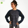 CryingCenter 条纹拼接撞色宽松透气速干跑步训练运动长袖上衣T恤 商品缩略图1