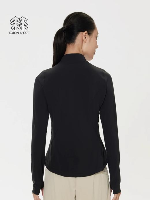 点此购买 可隆春秋季女士针织立领夹克户外运动徒步登山弹力外套 bk 341764 商品图4