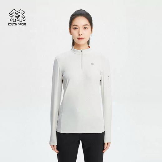 点此购买 可隆春秋季女士半拉链高弹长袖针织衫 qk 341839 商品图7