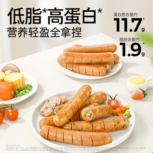 预售4月4日发货【共享分销】满满鸡肉含量看得见 低脂鸡肉肠 鲜香爽口 每根约130g 商品图2