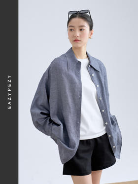 亚麻oversize廓形衬衫