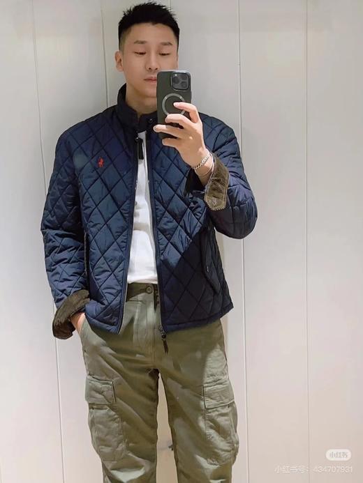 F031031男装防沾水柔软轻薄灯芯绒翻领小马刺绣绗缝夹克 商品图5