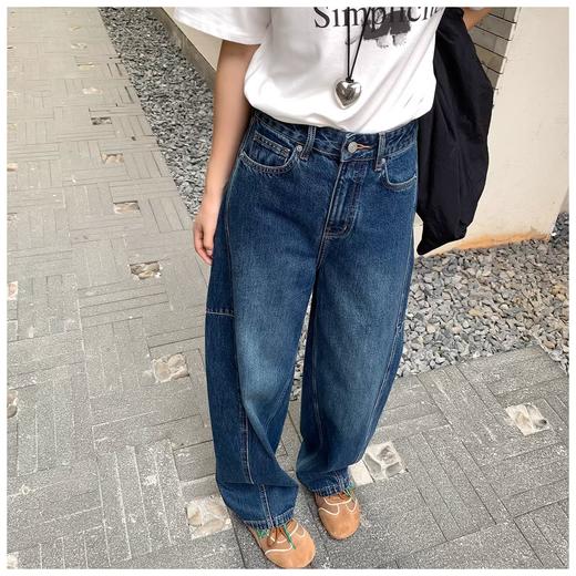 进口匹马棉 时髦先峰轻解构分割切线牛仔裤 宽松弧线 立体有型  2931 商品图5