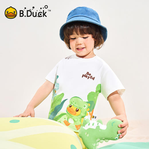 [冰感速干]bduck小黄鸭童装男童短袖t恤儿童速干衣宝宝夏装上衣薄90-140 BF2701079 商品图0