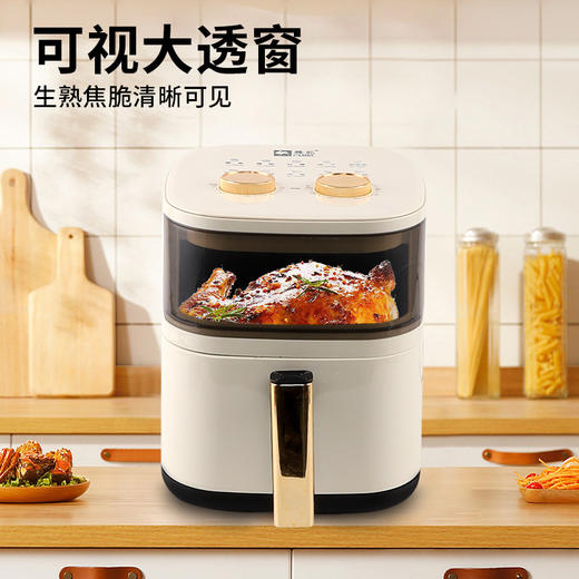 骆驼可视空气炸锅 免翻面电烤箱 一体家用6L大容量多功能全自动智能空气炸锅 商品图2