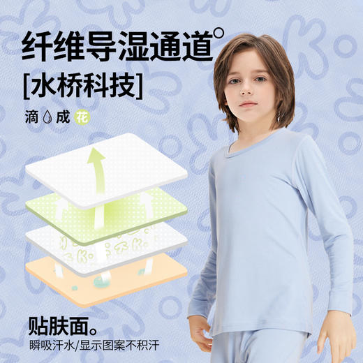 【七个萄子·遇水生花家居服套装】水滴导汗科技，滴水成花，亲肤柔软不闷汗 商品图0