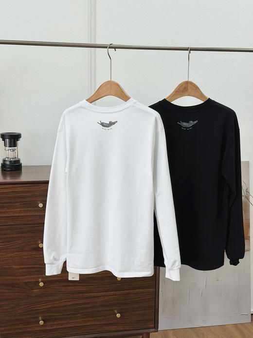 一店k 小众设计师品牌！幂姐新穿搭直接把松弛焊在身上啦！早春情侣宽松猫咪印花圆领T恤 商品图8