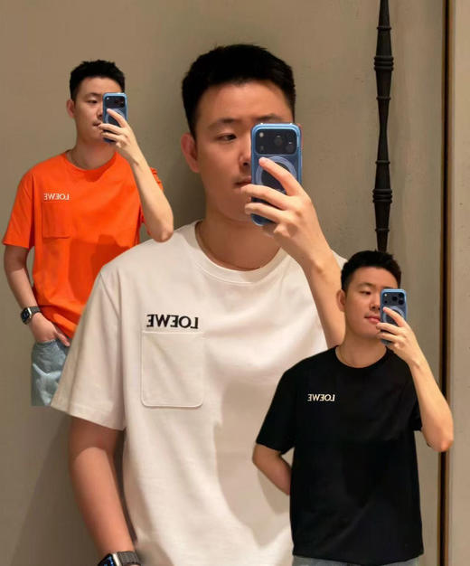 【sy-2577】经典刺绣情侣时尚口袋圆领短袖T恤！！ 商品图0